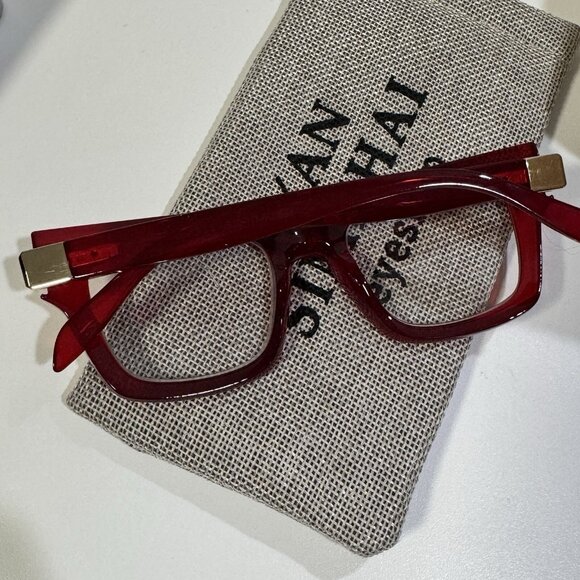 Ryan Simkhai Eyeshop Readers +1.75 Red Reading Glasses blue light block - Picture 3 of 15